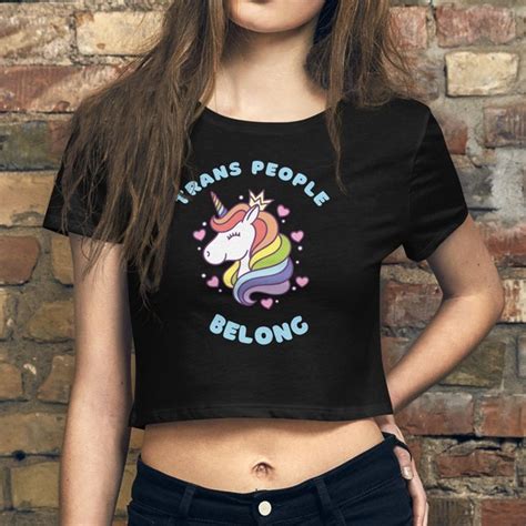 Trans Crop Tops Etsy