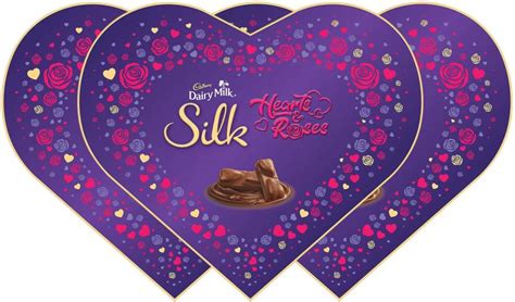 Cadbury Dairy Milk Silk Valentines Heart Shaped Gift Box, 324g (Pack of ...