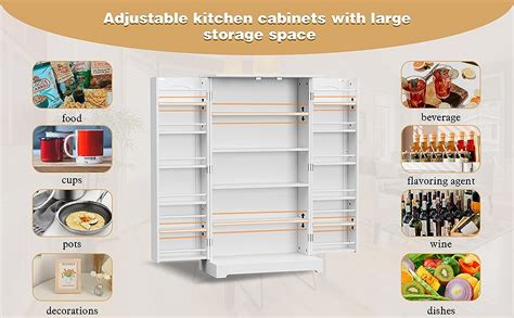 Amazon Artpower Kitchen Cabinet Food Storage Freestanding