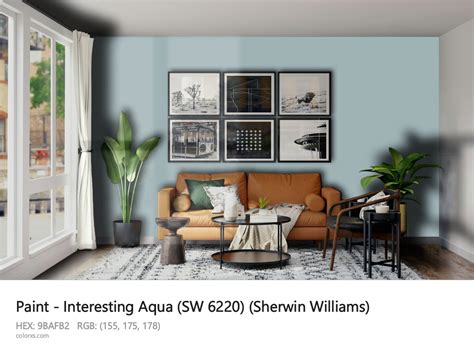 Sherwin Williams Interesting Aqua SW 6220 Paint Color Codes Similar