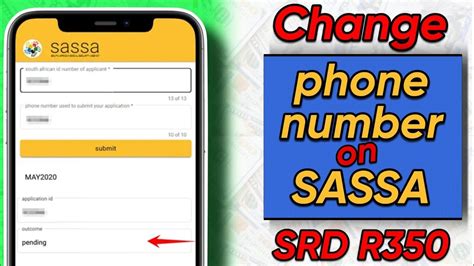 How To Change Number Phone Contact On SRD R350 Website Sassa YouTube