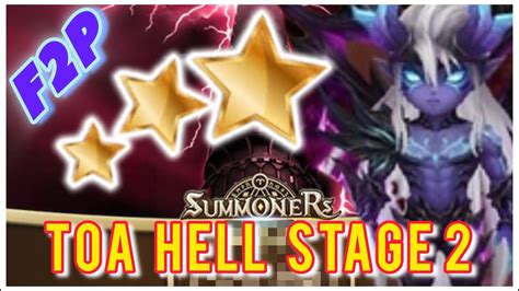 TOA Hell Stage 2 3 Star April May 2024 Summoners War FREE TO