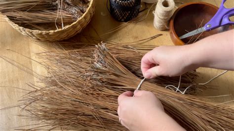 How To Make A Handmade Hearth Broom With Pine Needles The Simple Homeplace