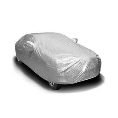 Silver Waterproof Car Body Cover With Mirror Pocket For Maruti Suzuki