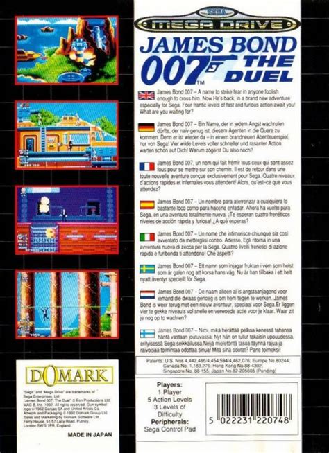 James Bond The Duel For Sega Genesis Sales Wiki Release Dates