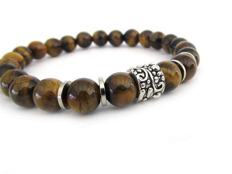 Tiger Eye Mens Bracelet Mens Jewelry Bracelets Etsy