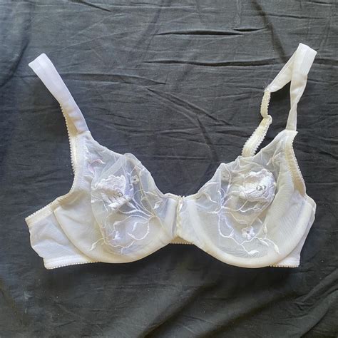Felina Lingerie Brand Sheer White Floral Lace Bra Depop
