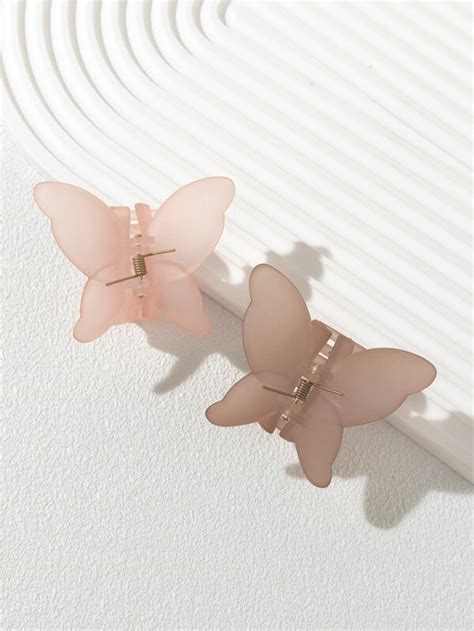 Pcs Butterfly Design Hair Claw Shein Uk