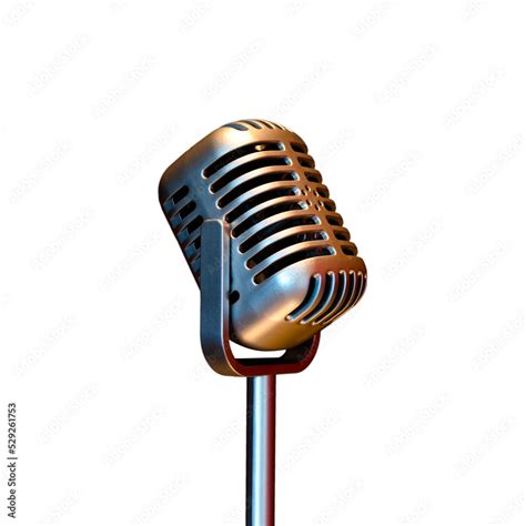 retro condenser microphone Stock Photo | Adobe Stock