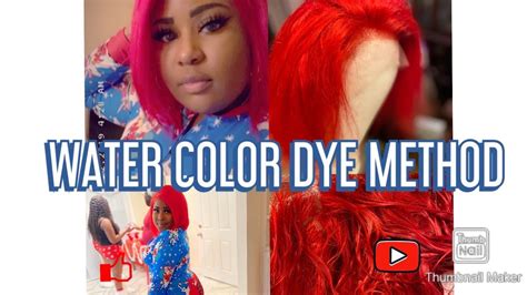 Cherry Red Water Color Dye Method Ft Hairspells 613 Wig Youtube