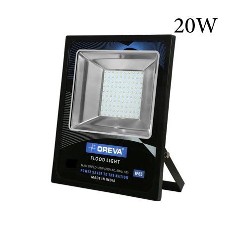 Aluminium Pure White Oreva ORFLD 20W LED Flood Light For Park Garden