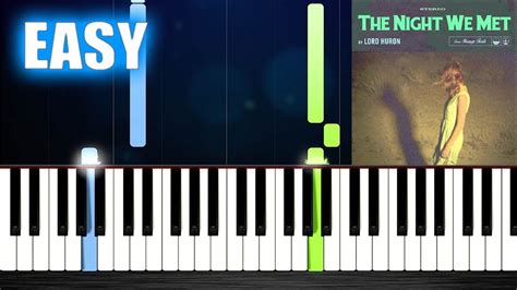 Lord Huron - The Night We Met - EASY Piano Tutorial - YouTube