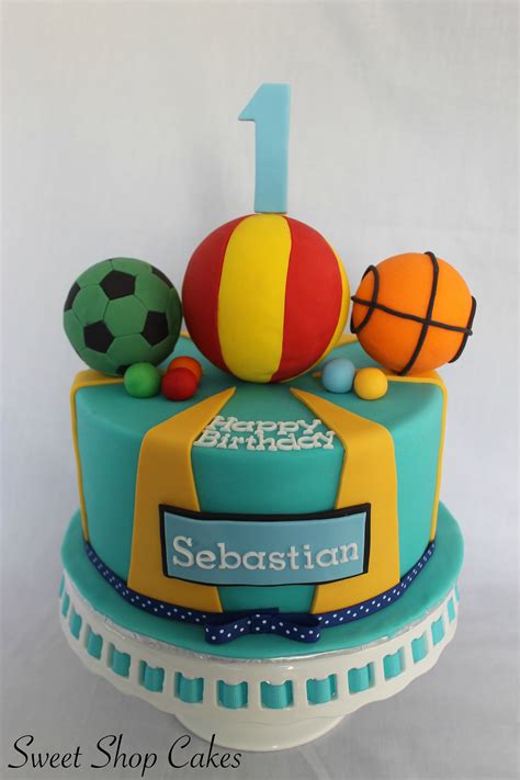 Sports Themed Birthday Cake