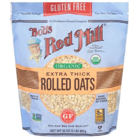 Bob S Red Mill Organic Gluten Free Rolled Thick Oats 32 Oz Case Of 4 32 Oz Each Kroger