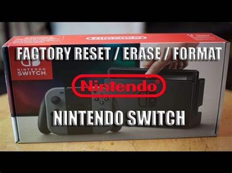 How To Factory Reset Erase WIpe Nintendo Switch Tutorial YouTube