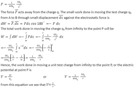 Notes on Electric Potential Formula