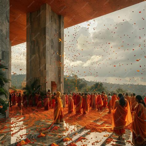 buddhist monks   temple  phetchaburi thailand premium ai