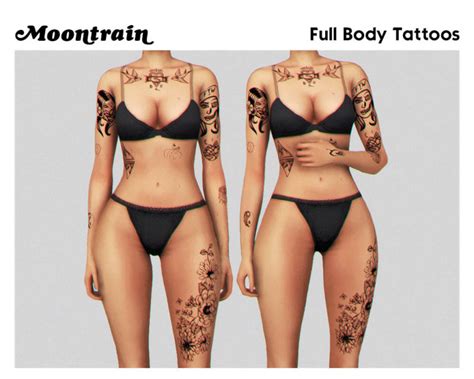 Sims Moontrain Full Body Tattoos The Sims Book