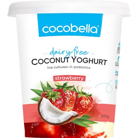 Cocobella Diary Free Coconut Yoghurt Strawberry 500g Woolworths