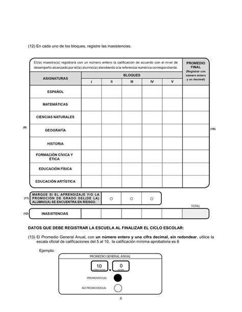 Instructivo De Llenado Cartilla Primaria PDF Descarga Gratuita