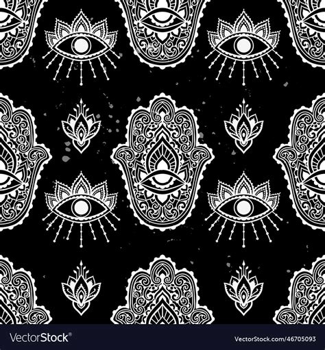 Hamsa Hand Of Fatima Ethnic Royalty Free Vector Image