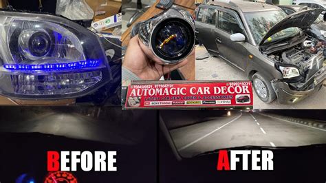 Modified Wagon R Aftermarket Projector In Headlight Led Projector