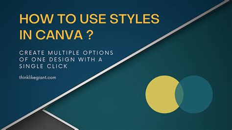 How To Use Styles In Canva Create Beautiful Designs With One Click By Sohaib Khalid Medium