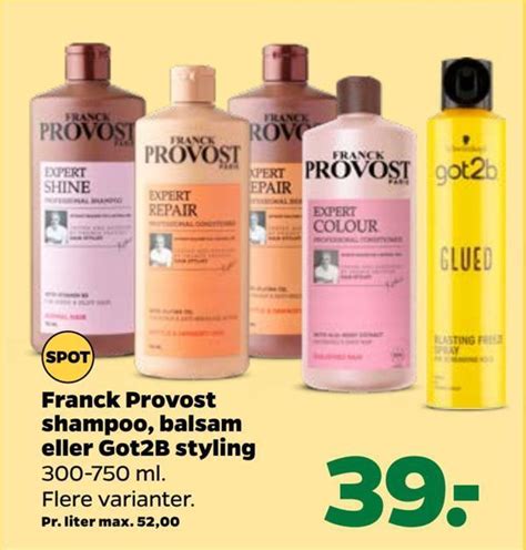 Franck Provost Shampoo Balsam Eller Got2b Styling Tilbud Hos Netto