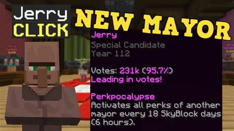 JERRY IS THE NEXT MAYOR Overview Of Jerry Mayor In Hypixel Skyblock