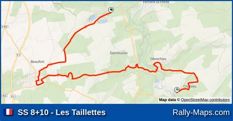 SS 8 10 Les Taillettes Stage Map Rallye National Charlemagne Golden