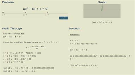 Quadratic Equation Solver with Graph