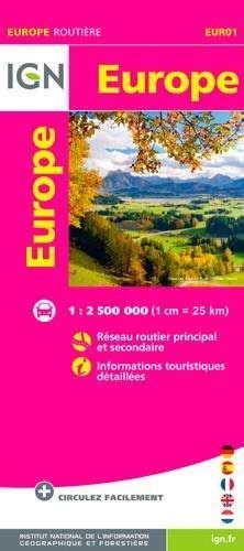 Buy Europe Road Map (2nd Edition) Road Atlas by IGN (2017) – The Chart ...