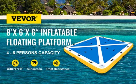 Vevor Inflatable Floating Dock Inflatable Dock Platform With Electric