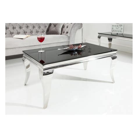 Baroque Table Basse Chrome Verre Noir Troc Fr Jus