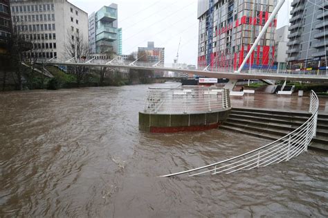 Heavy Rain Causes Flooding In Manchester City Centre Manchester