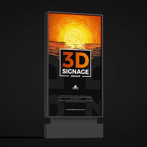 Free Premium 3D Signage Mockup PSD » CSS Author