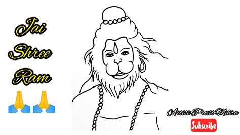 How To Draw Lord Hanuman Ji Step By Step Easy Bajrangbali Drawing