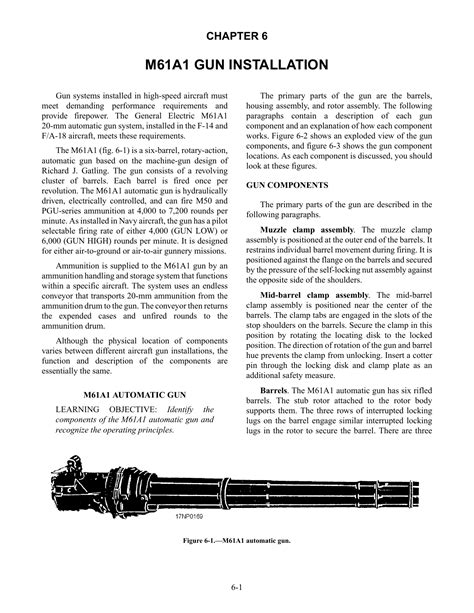 M61A1 GUN INSTALLATION CHAPTER 6