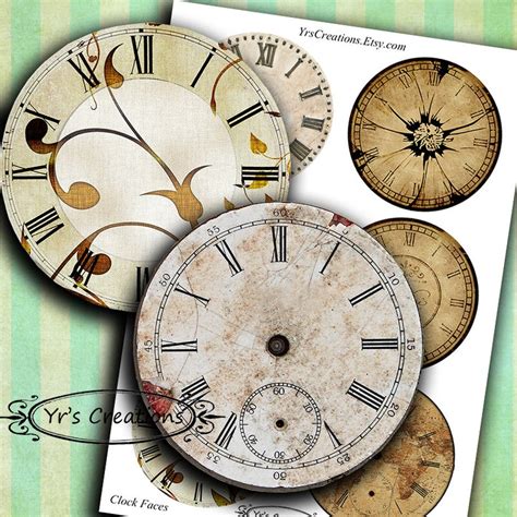 Printable Vintage Clock Faces