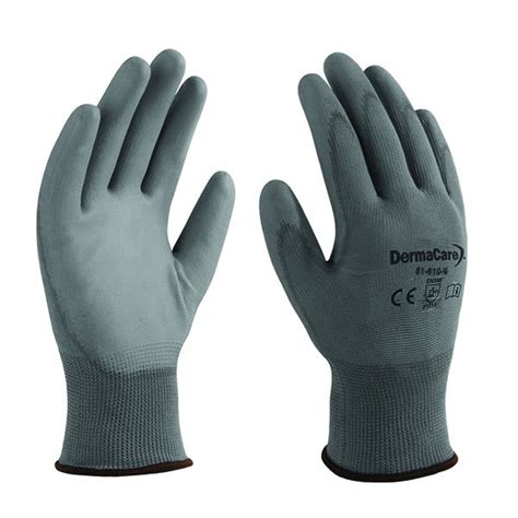 Guante Nylon Palma Poliuretano Guantes Implementos De Seguridad