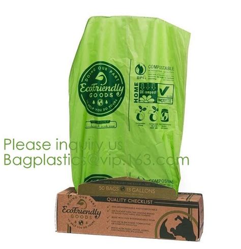 Plastic Biodegradable Rubbish Bags , Biodegradable Plastic Shopping Bags