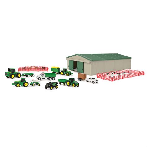 John Deere 70 Piece Farm Value Set with vehicles, implements, animals ...