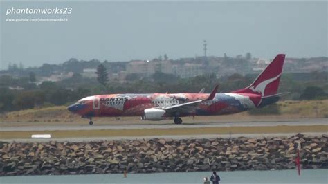 Qantas 737 800 Yananyi Dreaming Take Off 34l Sydney Airport Youtube