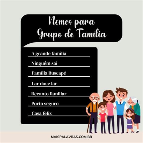 70 Nomes para Grupo de Família Engraçados criativos e