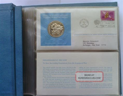 United Nations Sterling Silver Medal And First Day Cover