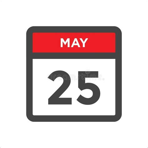 May 25 Calendar Icon Day Of Month