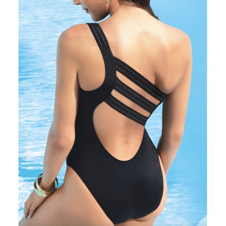 MAILLOT DE BAIN UNE PEICE NAGEUR SEDUCTION LISE CHARMEL ANNEAUX D OR NOIR