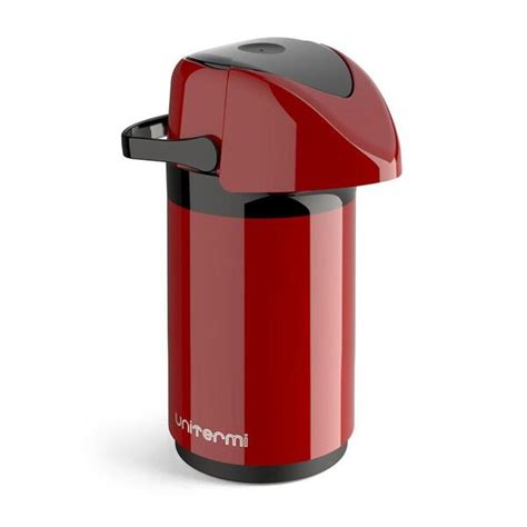 Garrafa Térmica De Pressão Verona Unitermi 600 Ml Vermelho Leroy Merlin