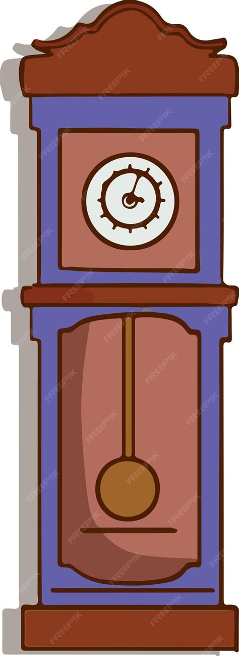 Premium Vector | Vector illustration vintage wall clock isolated on ...