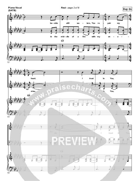 Rest Sheet Music PDF (Matt Maher) - PraiseCharts